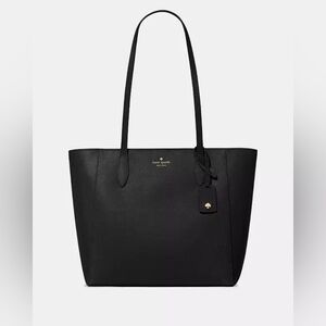 Kate Spade New York Black Pebbled Leather Tote Bag